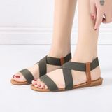 Dames platte vismond sandalen elastische band Romeinse sandalen  maat: 35