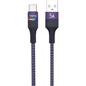 TOTU BT-020 Journey Series USB naar Type-C kleurrijke ademlicht datakabel  lengte: 1 5 m