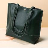 XKBN09 Genuine Leather Shoulder Bag Tote Bag for Ladies(Dark Green)