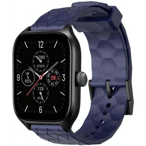 Voor Amazfit GTS 4 20 mm voetbalpatroon effen kleur siliconen horlogeband