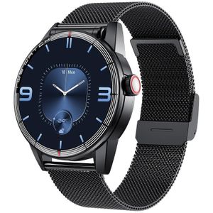 R6 1 32 inch rond scherm 2-in-1 Bluetooth-koptelefoon Smart Watch  ondersteuning voor Bluetooth-oproep / gezondheidsbewaking (zwarte stalen band)
