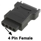 SATA 15 Pin mannetje naar 4 Pin vrouwtje Adapter