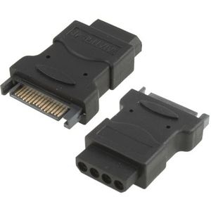 SATA 15 Pin mannetje naar 4 Pin vrouwtje Adapter
