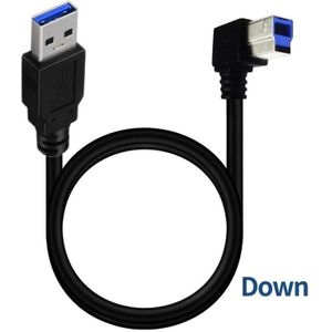 JUNSUNMAY USB 3.0 A mannelijk naar USB 3.0 B mannelijk adapterkabelsnoer 1 6 ft/0 5 m voor dockingstation  externe harde stuurprogramma's  scanner  printer en meer
