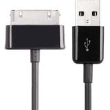 USB Sync Kabel voor Samsung Galaxy Tab 7.0 Plus / P6200 / Galaxy Tab 7.7 / P6800 / Galaxy Tab 7 / P1000 / Galaxy Tab 10.1 / P7100 / Galaxy Tab 8.9 / P7300 / Galaxy Tab 10.1 / P7500 / Galaxy Note 10.1 / N8000 / Galaxy Note 8.0 / N5000  Lengte: 3m(zwar