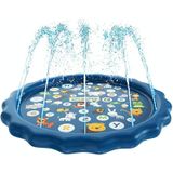 Ronde Water Pad Kinderen Water Fun Toy Outdoor Gazon Mat  Diameter: 170cm (Blauwe Brief)