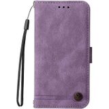 Huid Feel Life Tree Metal Button Horizontal Flip Lederen Case met Houder & Card Slot & Portemonnee & Photo Frame & Strap voor iPhone 6 / 6s (Purple)