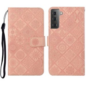 Voor Samsung Galaxy S30 Ethnic Style Embossed Pattern Horizontal Flip Leather Case met Holder & Card Slots & Wallet & Lanyard(Pink)