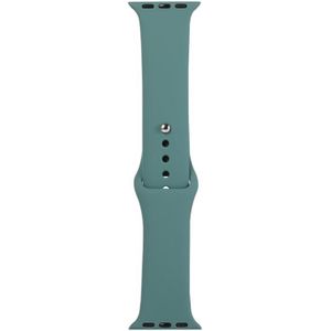 Voor Apple Watch Series 6 & SE & 5 & 4 44mm / 3 & 2 & 1 42mm Silicone Watch Replacement Strap  Long Section (Men)(Pine Needles Green)