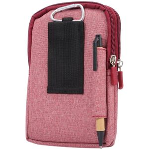 Universele Jeans Leisure-stijl lederen Case / taille Bag for Galaxy S9 PLUS & S8 PLUS & Opmerking 8 & S7 Edge / iPhone X & 7 & 7 & 6 Plus & 6s Plus / Huawei Mate 8  grootte: 18 0 x 11.0 x 2.5cm(Pink)