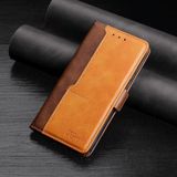 Voor Xiaomi Pocophone F1 Retro Texture Contrast Color Side Buckle Horizontal Flip Leather Case met houder & Card Slots & Wallet (Brown)