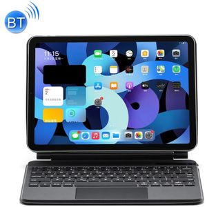 P109 Pro ultra-dunne afneembare Bluetooth-toetsenbord lederen tas met touchpad & witte achtergrondverlichting voor iPad Pro 11 inch 2021/2020/2018 & iPad AIR 2020 10.9