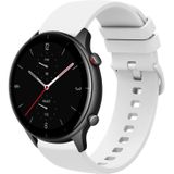 For Amazfit GTR 2e 22mm Solid Color Soft Silicone Watch Band(White)