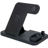 B30 QI verticale draadloze oplader voor mobiele telefoons & Apple horloges & AirPods & Apple pencil  met verstelbare telefoon standaard (zwart)