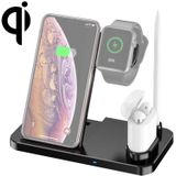 B30 QI verticale draadloze oplader voor mobiele telefoons & Apple horloges & AirPods & Apple pencil  met verstelbare telefoon standaard (zwart)