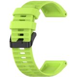 Voor Garmin Fenix 7 Sapphire Solar 22mm Horizontale Textuur Siliconen Horlogeband met Removal Tool (Lime Groen)