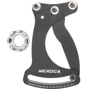Meroca Bicycle Ring Calibration Tool Spaak Spanning Tube Wiel Set Steel Draad  Kleur: Zwart + Moersleutel