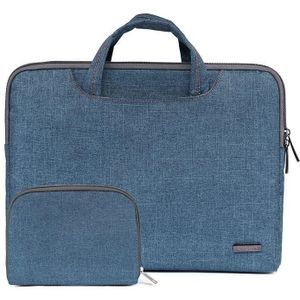 LSEN LS-116 Simple Laptop Bag Business Laptop Liner Tas  Afmeting: 15.6 inch (Snowflake Nylon Dark Blue)