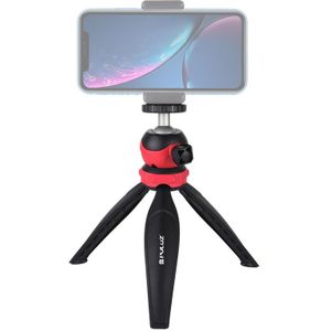 PULUZ 20cm Pocket Plastic Statief mount met 360 graden Bal Hoofd voor smartphones  GoPro  DSLR Camera's (Rood)