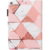 Voor iPad Pro 9.7 Cross Texture Painted Horizontal Leather Case with Sleep / Wake-up Function & Card Slot & Wallet (Pink Marble)