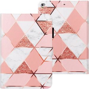 Voor iPad Pro 9.7 Cross Texture Painted Horizontal Leather Case with Sleep / Wake-up Function & Card Slot & Wallet (Pink Marble)