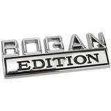 2 stuks gemodificeerde zijde deur metalen auto stickers Bogan editie label blad bord naamplaatje label (zilver zwart)