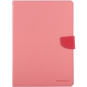 MERCURY GOOSPERY FANCY DIARY for iPad Air Cross textuur lederen draagtas met kaartsleuf & houder & Wallet(Pink)