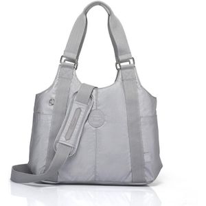 TEGAOTE T2103 Casual Outing Large Capacity Versatile Messenger Bag(Silver)