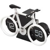 HY-F087 retro fietsvorm automatische flip home decoratieve draaiklok