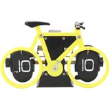 HY-F087 retro fietsvorm automatische flip home decoratieve draaiklok