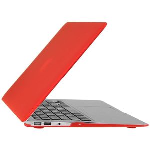 MacBook Air 13.3 inch 3 in 1 Frosted patroon Hardshell ENKAY behuizing met ultra-dun TPU toetsenbord Cover en afsluitende poort pluggen (rood)
