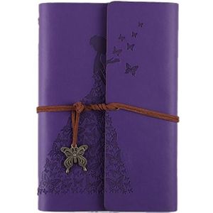 2 stks rokken schoonheid hand account boek dagboek boek retro notitieblok  dekking kleur: klein paars