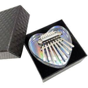 Mini Dazzle Acrylic 8 Tone Thumb Piano Kalimba Muziekinstrumenten (Hart)