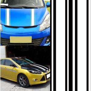 2 Stks Auto Hood Stickers Modified Racing Gestreepte Ethyleen Body Sticker