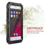 Waterdichte stof schokbestendige zink legering + siliconen case voor iPhone 6 & 6s (zwart)