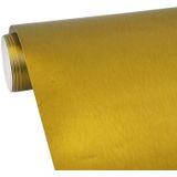 1.52 * 0 5 m waterdicht PVC draad tekening geborsteld chroom Vinyl Wrap Sticker auto ijs Film Stickers auto Styling mat geborsteld auto Wrap Vinyl Film (goud)