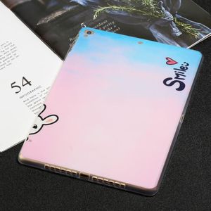 Geschilderde TPU -tabletkoffer voor iPad Air / Air 2/9 7 2018 & 2017 (Smile)