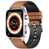 GT22 1 85 inch TFT-scherm lederen band Gezondheid Smart Watch  ondersteuning voor Bluetooth-oproep / Plateau Bloedzuurstof / Lichaamstemperatuur / Aritmie / TI Hartslagmeting