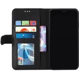 Voor iPhone XS/X GEBEI top-nerf leder horizontale Flip beschermende case met houder & kaartsleuven & portemonnee & fotolijstjes (zwart)