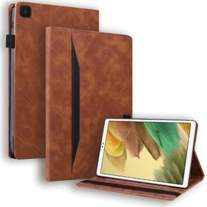 Voor Samsung Galaxy Tab A7 Lite 8.7 SM-T220 / SM-T225 Zakelijke Schokbestendige Horizontale Flip Lederen Case met Houder & Card Slots & Fotolijst & Pen Slot (Bruin)