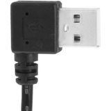 90 Graden USB 2.0 mannetje naar vrouwtje Type A Adapter Kabel  Lengte: 25cm