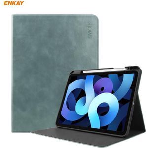 ENKAY ENK-8024 Cow Texture PU Leather + TPU Smart Case met pensleuf voor iPad Air 10.9 (2020) / iPad Pro 11 (2018)(Groen)
