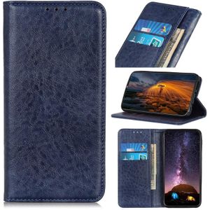 Voor Huawei Mate 40 Pro Magnetic Retro Crazy Horse Texture Horizontale Flip Lederen Kast met Holder & Card Slots & Photo Frame(Blauw)