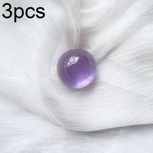 3 stks Transparante Effen Kleur Telefoon Airbag Epoxy Crystal Ball Telescopische Ring Houder (Paars)