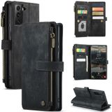 Voor Samsung Galaxy S22 + 5G Caseme C30 Multifunctionele Telefoon Lederen Case met Houder & Card Slot & Portemonnee (Zwart)