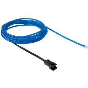 EL koud blauwe licht waterdicht ronde flexibele auto Strip licht met stuurprogramma voor auto decoratie  lengte: 2m(Blue)