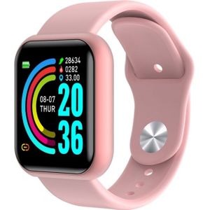 D20 1 3 inch IPS-kleurenscherm Smart Watch IP67 Waterproof  ondersteuning oproepherinnering /hartslagbewaking/bloeddrukbewaking/sedentaire herinnering (roze)