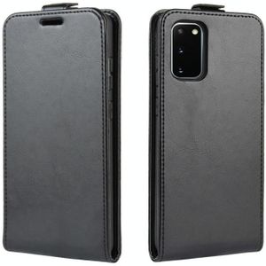 Voor Samsung Galaxy S20 FE 4G/5G R64 Texture Single Vertical Flip Leather Beschermhoes met kaartslots & fotoframe(zwart)
