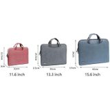 LSEN LS-116 Simple Laptop Bag Business Laptop Liner Tas  Grootte: 15.6 Inch (Canvas Kleurrijke bladeren Blauw)