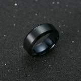2 stuks ring mannen Titanium zwart  Ringmaat: 8 (zwart)